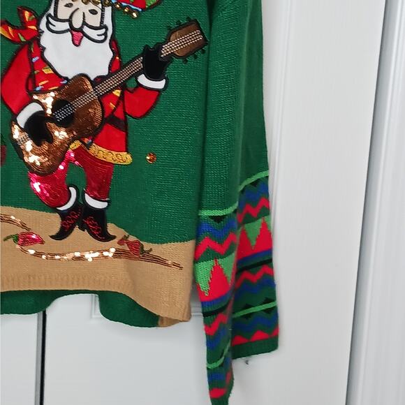 Holiday Time Feliz Navidad Ugly Christmas Sweater NWOT Sz XL - Picture 6 of 12